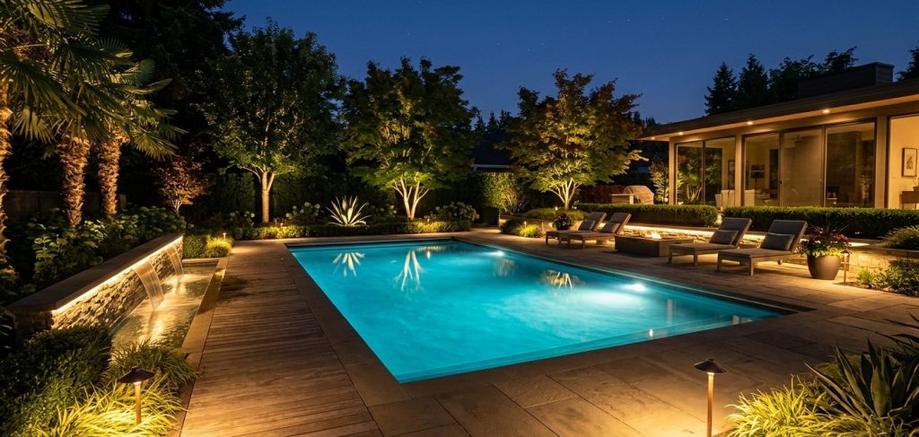 5. Lighting for Nighttime Ambiance pool