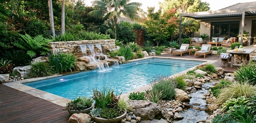 Rock and Water Features pool