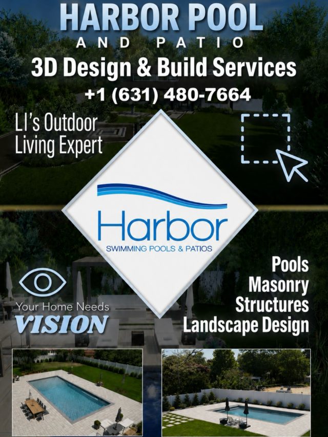 Your backyard transformation doesn’t just start with construction, it starts with a plan🌿✨

Imagine seeing the pool, patio, landscaping, lighting, and outdoor living areas come together before construction even begins.

At Harbor Pools & Patio, our 3D design process helps Long Island homeowners visualize the entire project before a shovel ever hits the ground.

Ready to see what’s possible?
📞 631-480-7664