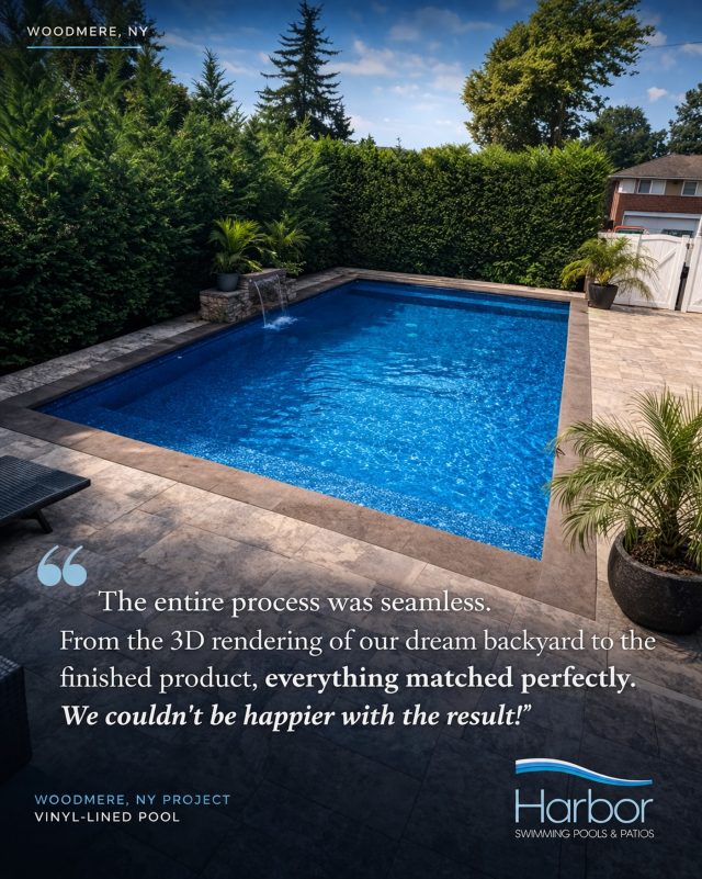 Some projects just come together exactly how they’re supposed to.

This backyard started as an idea — mapped out through 3D design, dialed in to fit the space, and built with intention every step of the way. The goal is always the same: what you see in the vision is what you get in real life.

Vinyl-lined and built to last.

—

📞 (631) 480-7664
🌐 harborpoolandpatio.com

#longislandhomes #longislandny #backyarddesign #pooldesign #custompool vinylpool outdoorliving harborpool