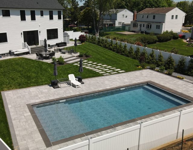 Nesconset Project Highlight 🌊

This backyard features a 16x36 vinyl liner pool with a spacious sun deck, full-width deep-end bench, automatic safety cover, and a 5’ deep cocktail-style layout that’s perfect for both lounging and play.

Built for easy enjoyment, clean lines, and summers spent outside. ☀️

#harborpools #longislandpools #backyarddesign #vinyllinerpool #poolproject