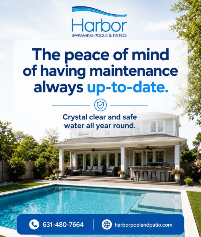 Your backyard should be something you enjoy, not something you constantly worry about 🌊

With the right maintenance, your pool stays clean, safe, and ready whenever you are.
From water quality to equipment care, our team helps keep everything running the way it should.

Spend less time maintaining your pool and more time enjoying it.
📍 Serving Long Island homeowners
📲 Contact Harbor Swimming Pools & Patios today: +1 631 480 7664